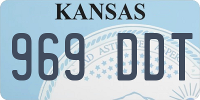 KS license plate 969DDT
