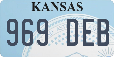 KS license plate 969DEB