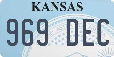 KS license plate 969DEC