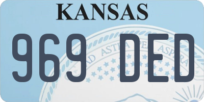 KS license plate 969DED