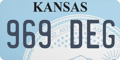 KS license plate 969DEG
