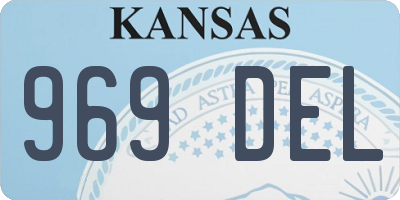KS license plate 969DEL