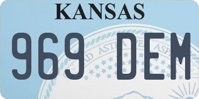 KS license plate 969DEM