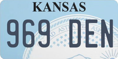 KS license plate 969DEN