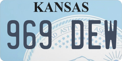 KS license plate 969DEW