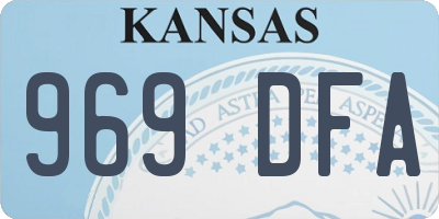 KS license plate 969DFA