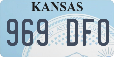 KS license plate 969DFO