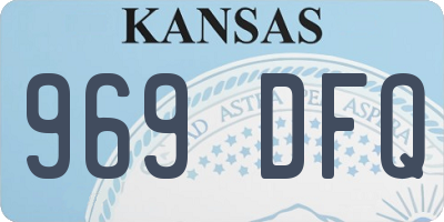 KS license plate 969DFQ