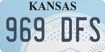 KS license plate 969DFS