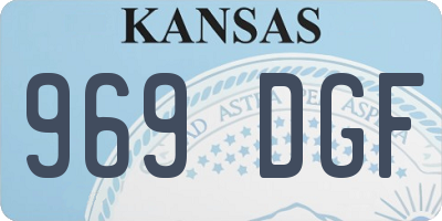 KS license plate 969DGF