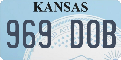 KS license plate 969DOB