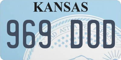 KS license plate 969DOD