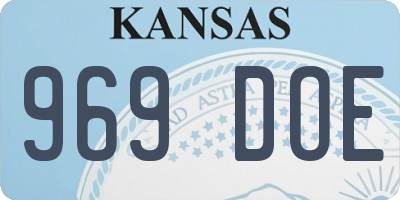 KS license plate 969DOE
