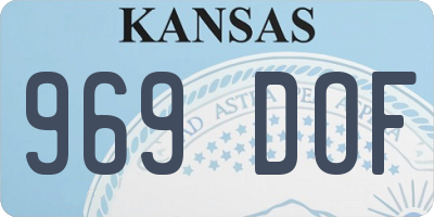 KS license plate 969DOF
