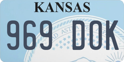 KS license plate 969DOK