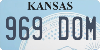 KS license plate 969DOM