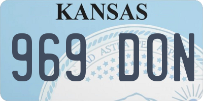 KS license plate 969DON