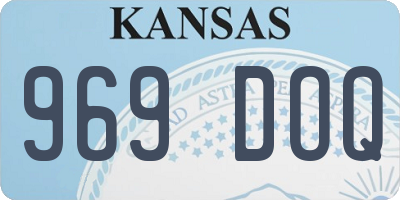 KS license plate 969DOQ