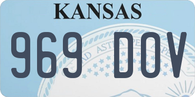 KS license plate 969DOV