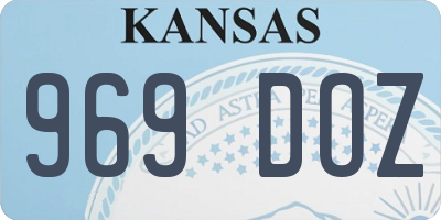 KS license plate 969DOZ