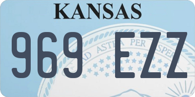 KS license plate 969EZZ