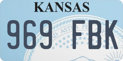 KS license plate 969FBK