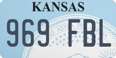 KS license plate 969FBL