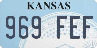 KS license plate 969FEF