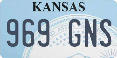 KS license plate 969GNS