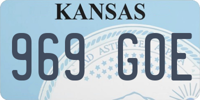 KS license plate 969GOE