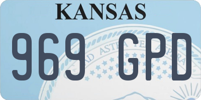 KS license plate 969GPD