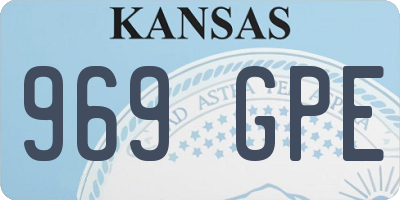 KS license plate 969GPE