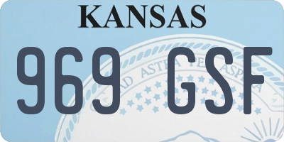 KS license plate 969GSF