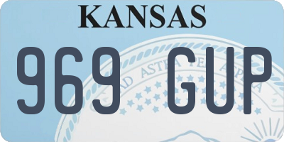 KS license plate 969GUP