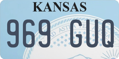 KS license plate 969GUQ