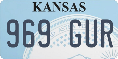 KS license plate 969GUR