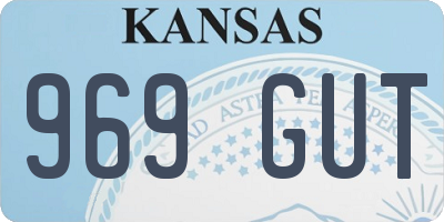 KS license plate 969GUT