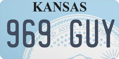KS license plate 969GUY