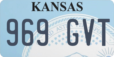 KS license plate 969GVT