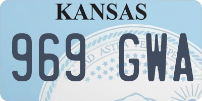 KS license plate 969GWA
