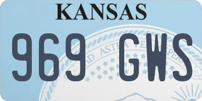 KS license plate 969GWS