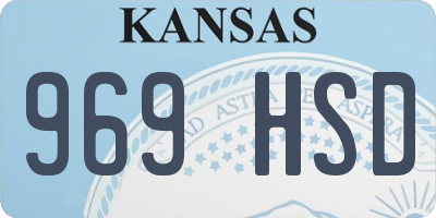 KS license plate 969HSD