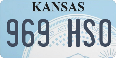 KS license plate 969HSO