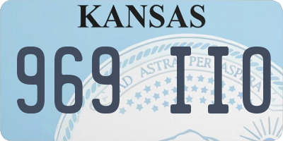 KS license plate 969IIO
