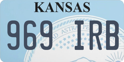 KS license plate 969IRB