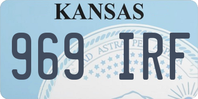 KS license plate 969IRF