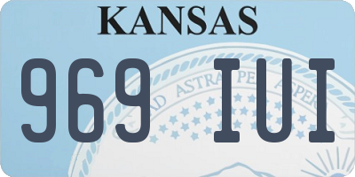 KS license plate 969IUI