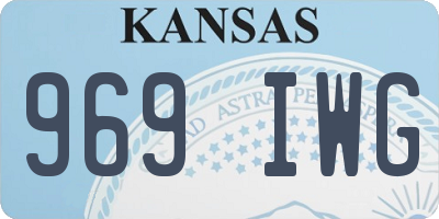 KS license plate 969IWG
