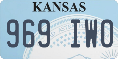 KS license plate 969IWO