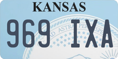 KS license plate 969IXA